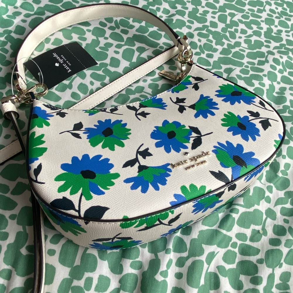 NWT Springtime Kate Spade Kristi Park Posies Floral Crossbody Bag Purse Satchel - Picture 2 of 13